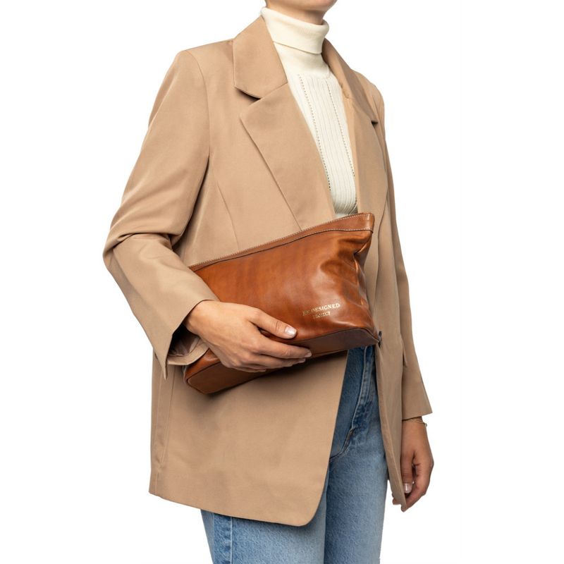 Project 13 - Walnut/Gold, eksklusiv prosjektveske i skinn