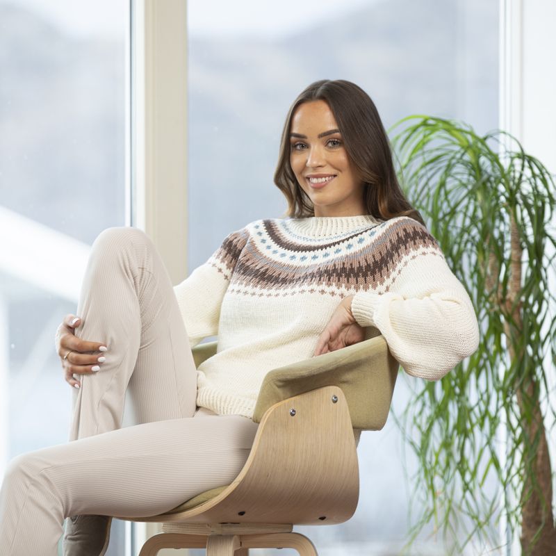 Sunset-genser (naturhvit) | Strikkepakke