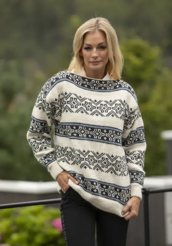 Severin-genser i Viking Alpaca Storm til dame | Strikkepakke