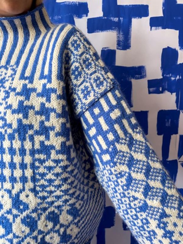 Nordic Mix Sweater i Fivel | Strikkepakke