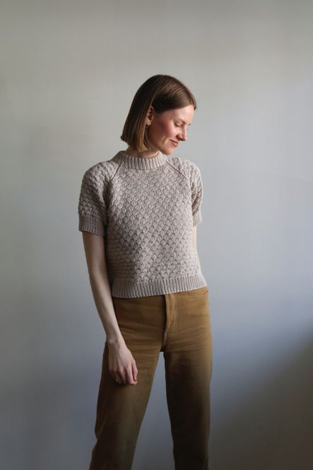 Hovedbilde Auroratopp i Rauma Petunia | Strikkepakke