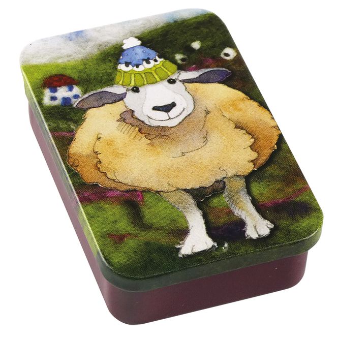 Hovedbilde Happy Sheep – Liten metallboks med skyvelokk | Emma Ball