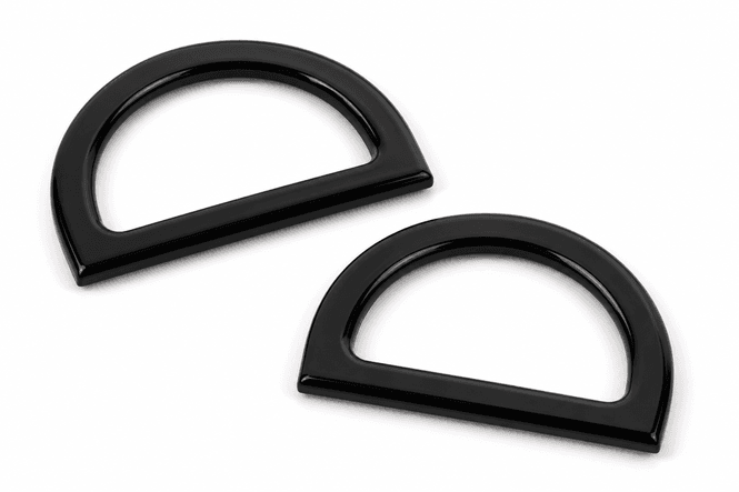 Hovedbilde Veskehåndtak D-formet Sort – 12 x 8,5 cm