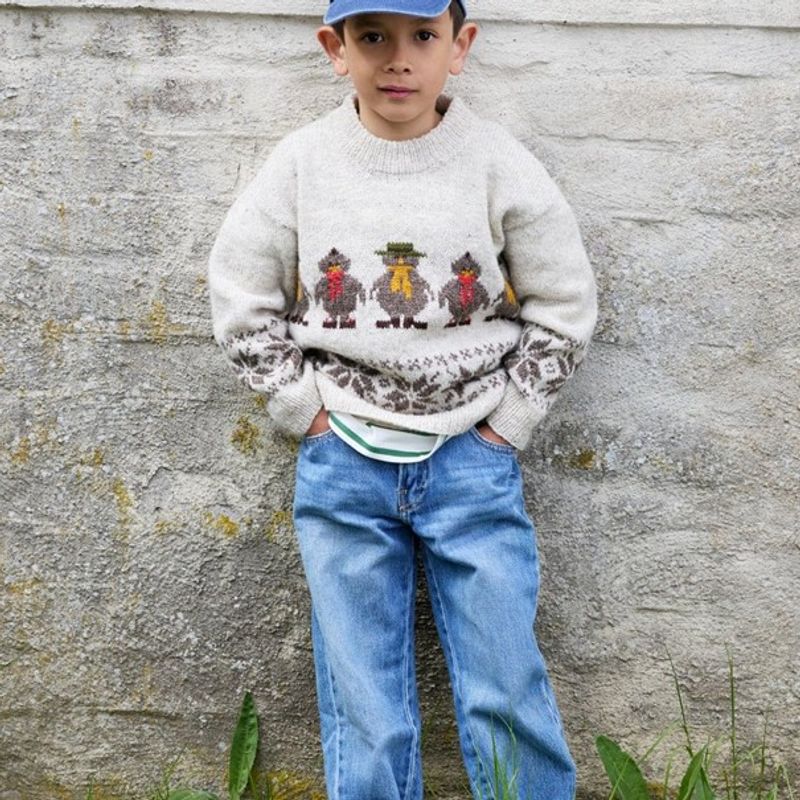 Flåklypa genser i Rauma Finull | Strikkepakke