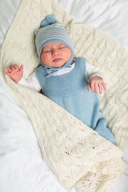 Hovedbilde Babyteppe i Rauma Babygarn | Strikkepakke